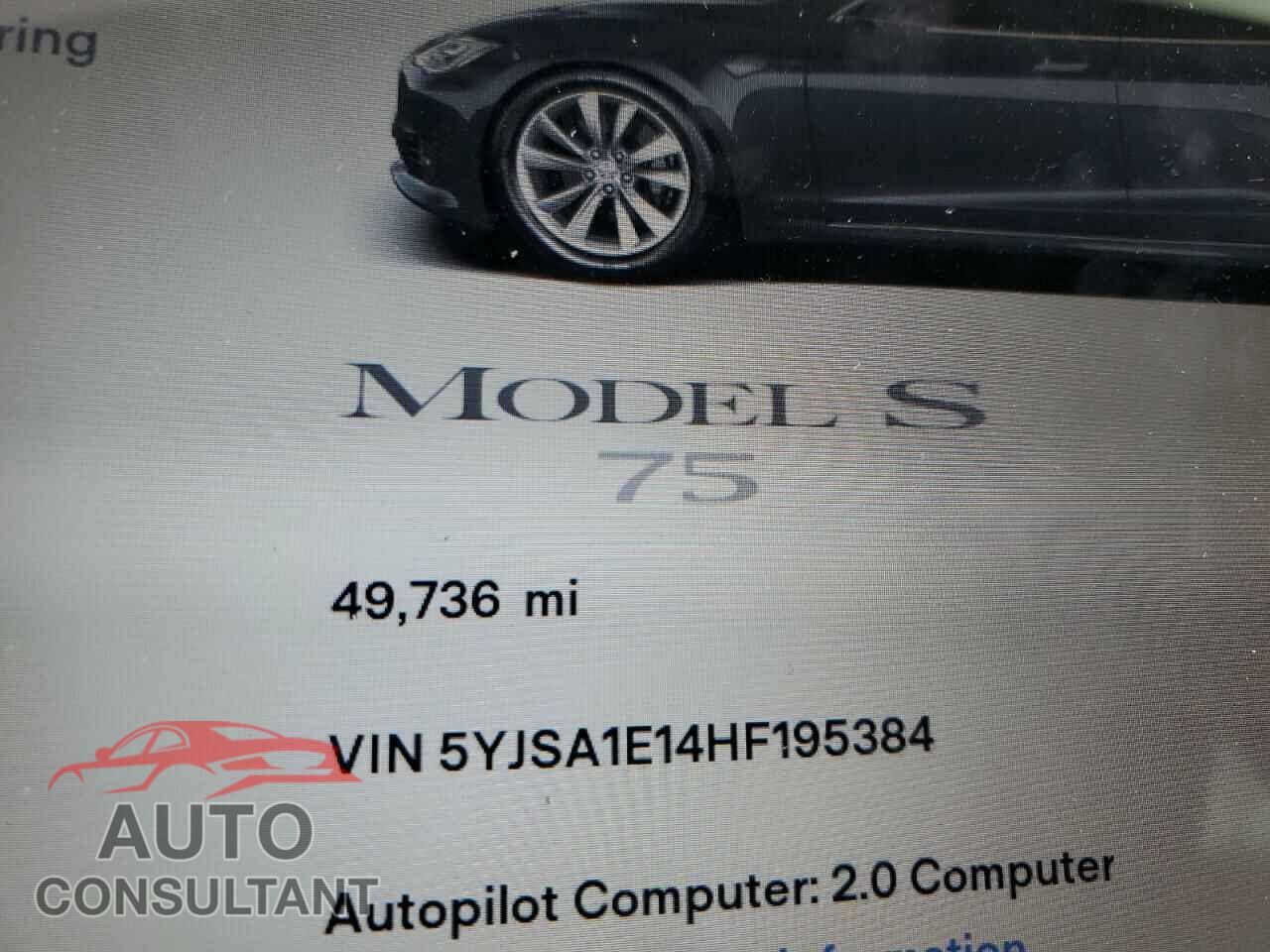 TESLA MODEL S 2017 - 5YJSA1E14HF195384