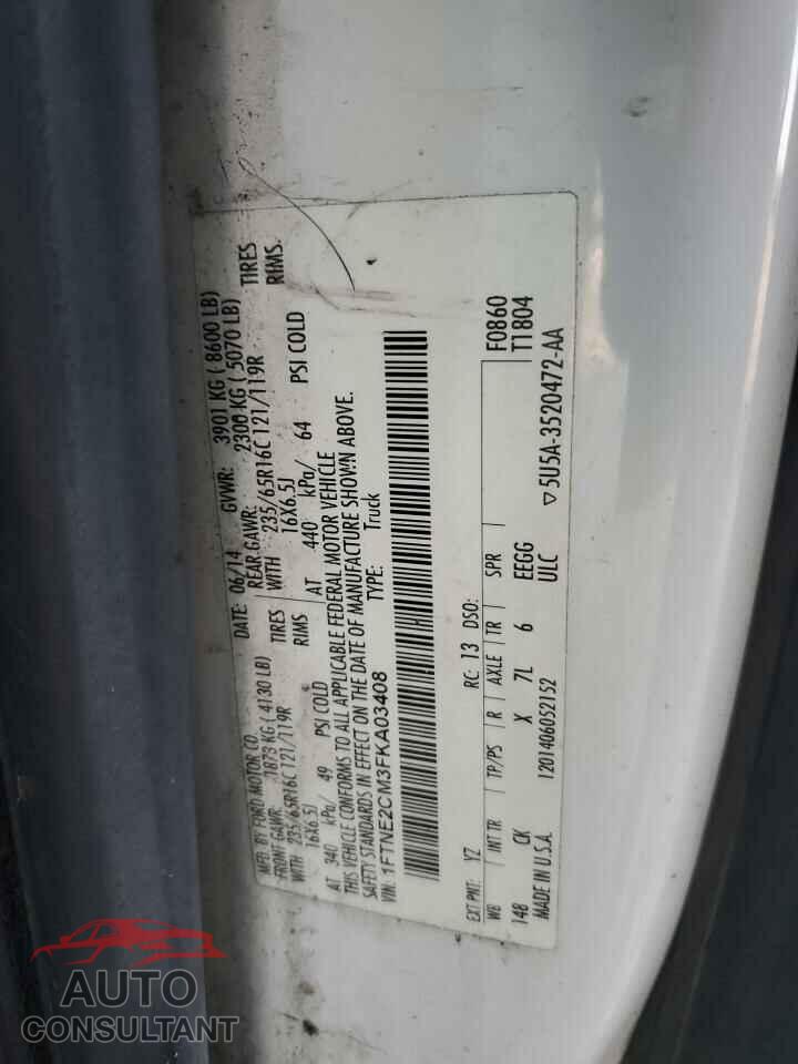 FORD TRANSIT 2015 - 1FTNE2CM3FKA03408