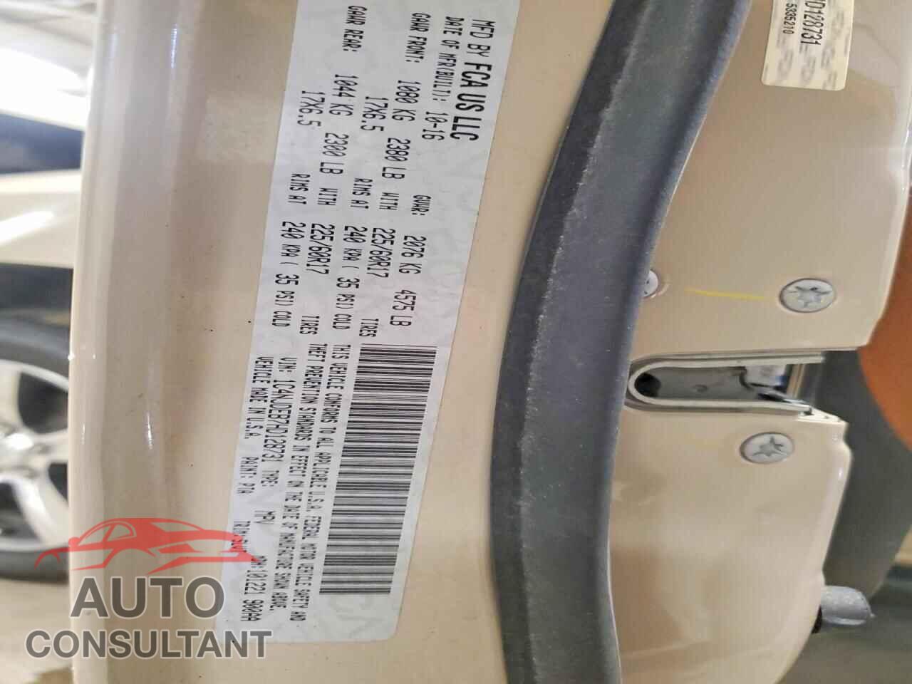 JEEP COMPASS 2017 - 1C4NJDEB7HD128731