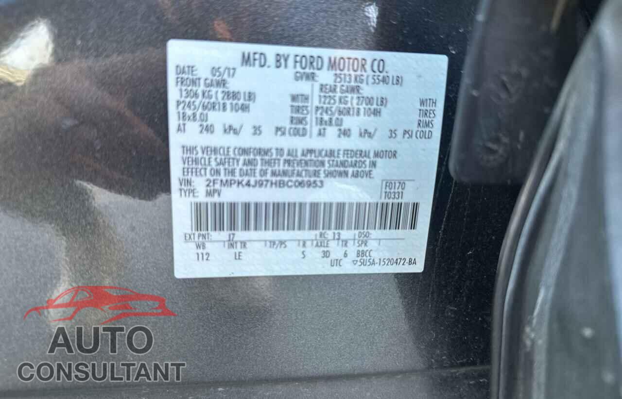 FORD EDGE 2017 - 2FMPK4J97HBC06953