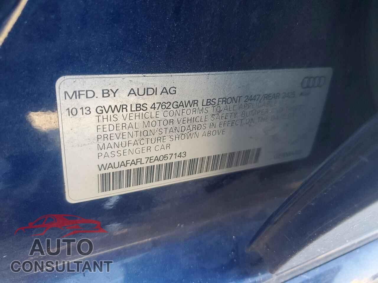 AUDI A4 2014 - WAUAFAFL7EA057143