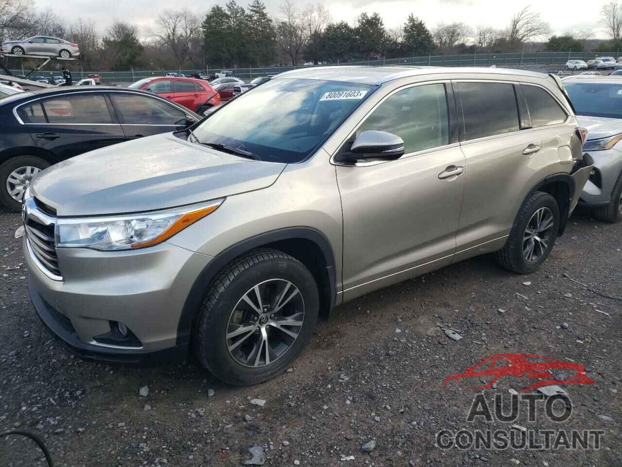 TOYOTA HIGHLANDER 2016 - 5TDJKRFH2GS325823