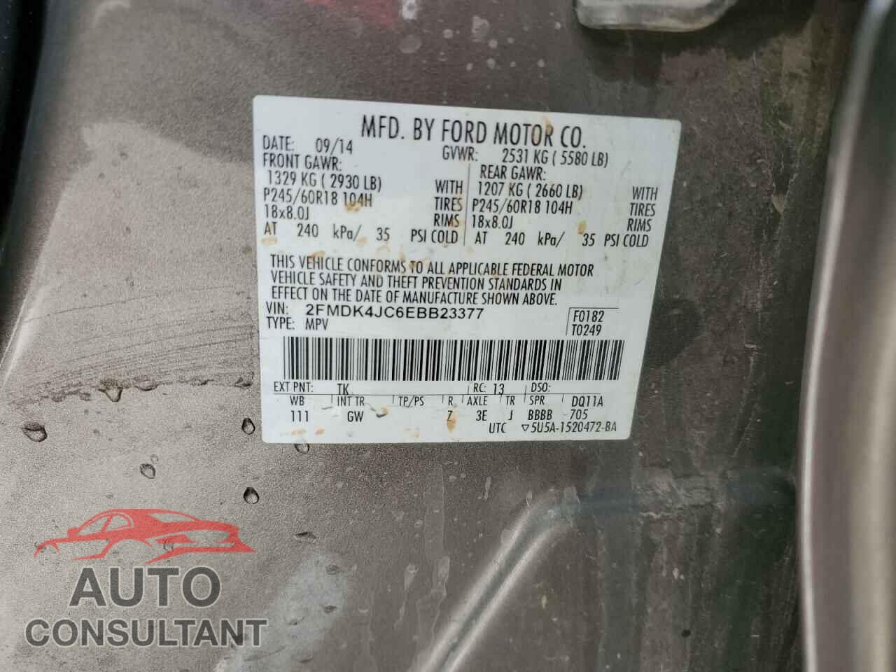 FORD EDGE 2014 - 2FMDK4JC6EBB23377