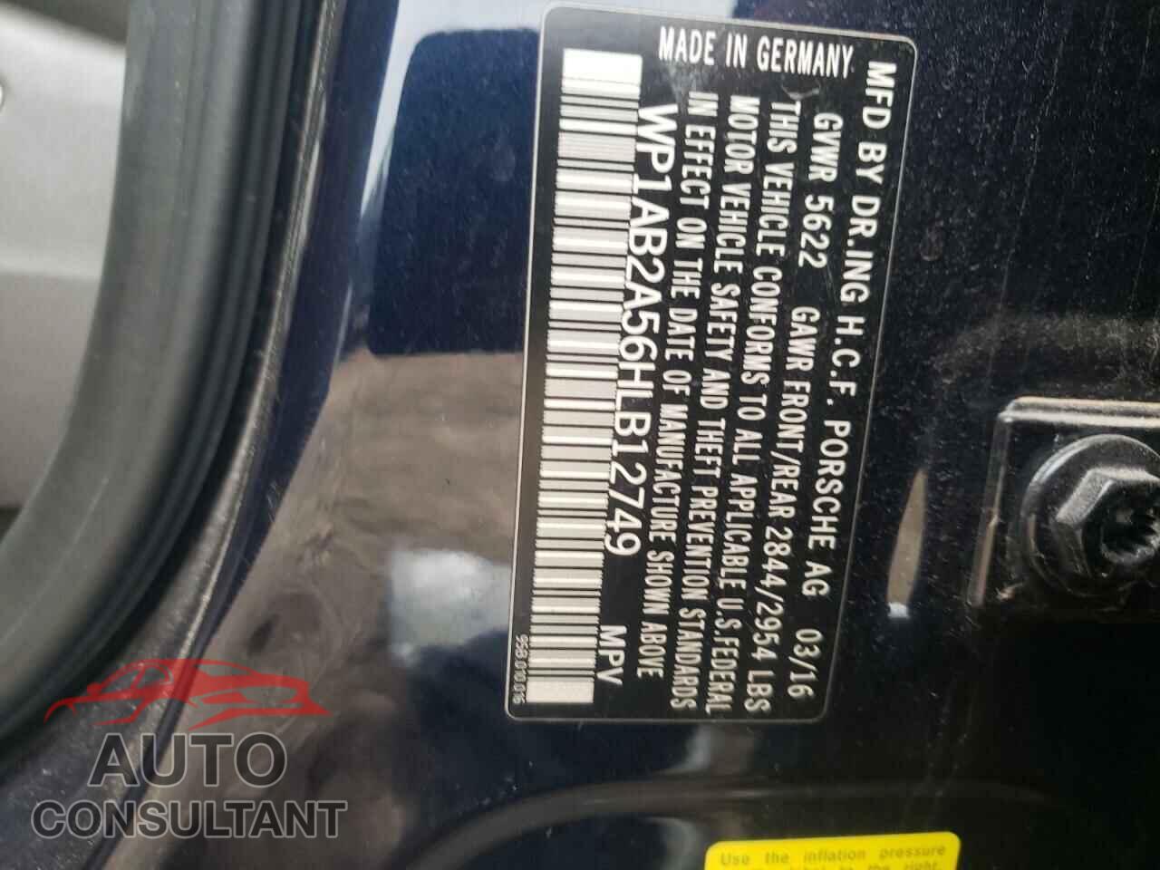 PORSCHE MACAN 2017 - WP1AB2A56HLB12749