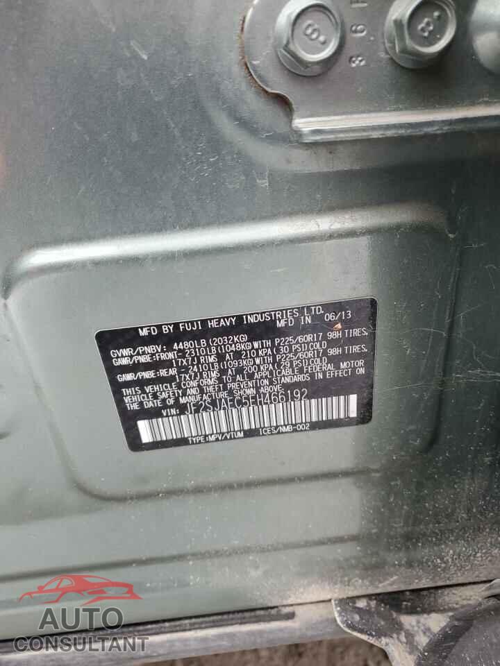 SUBARU FORESTER 2014 - JF2SJAEC5EH466192