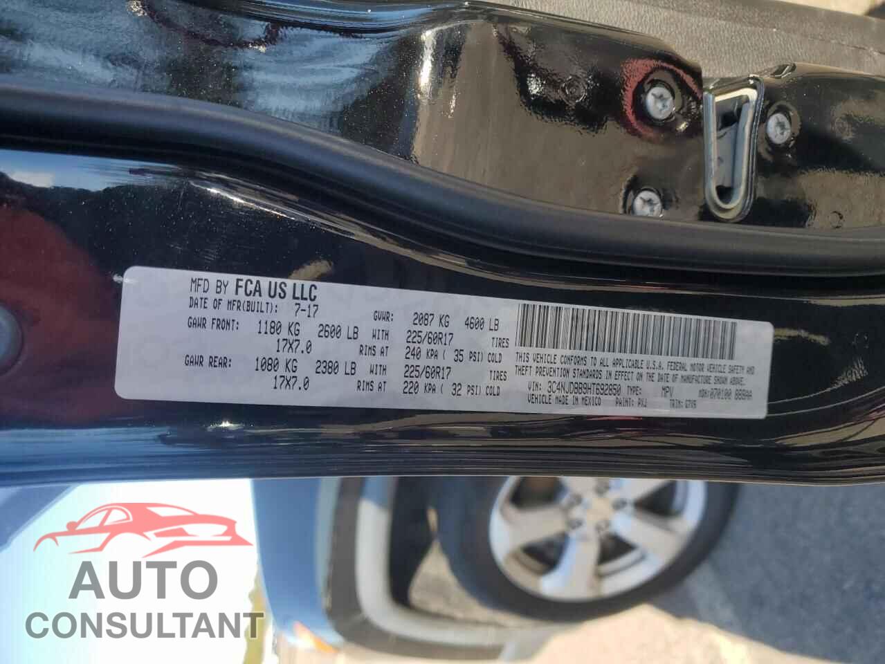 JEEP COMPASS 2017 - 3C4NJDBB9HT692850