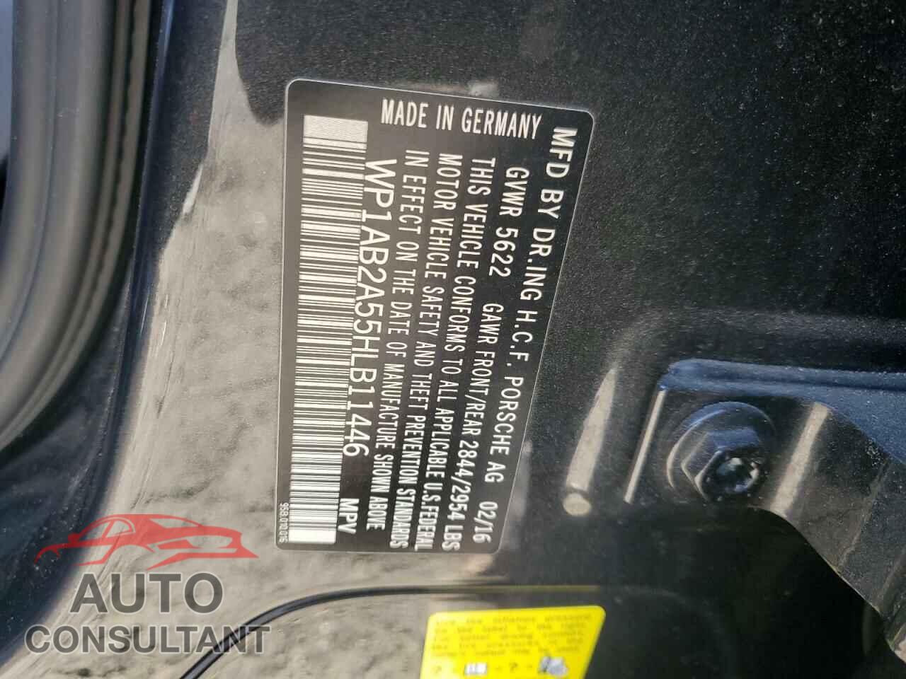 PORSCHE MACAN 2017 - WP1AB2A55HLB11446