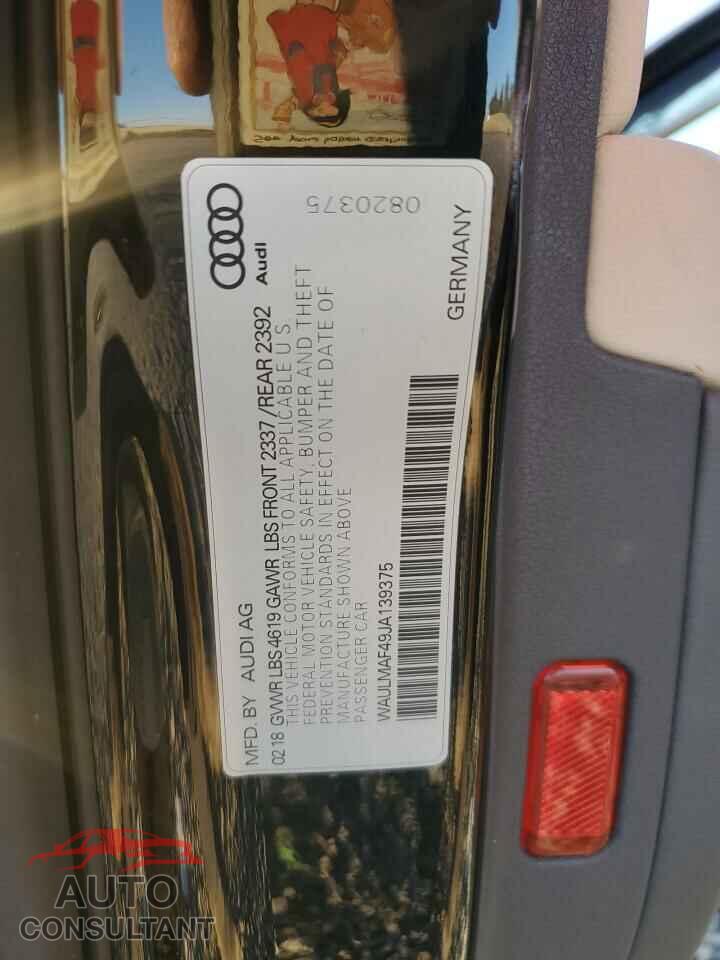 AUDI A4 2018 - WAULMAF49JA139375