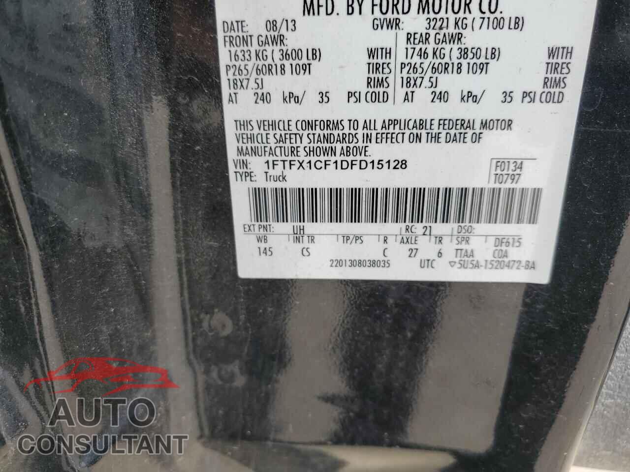 FORD F-150 2013 - 1FTFX1CF1DFD15128