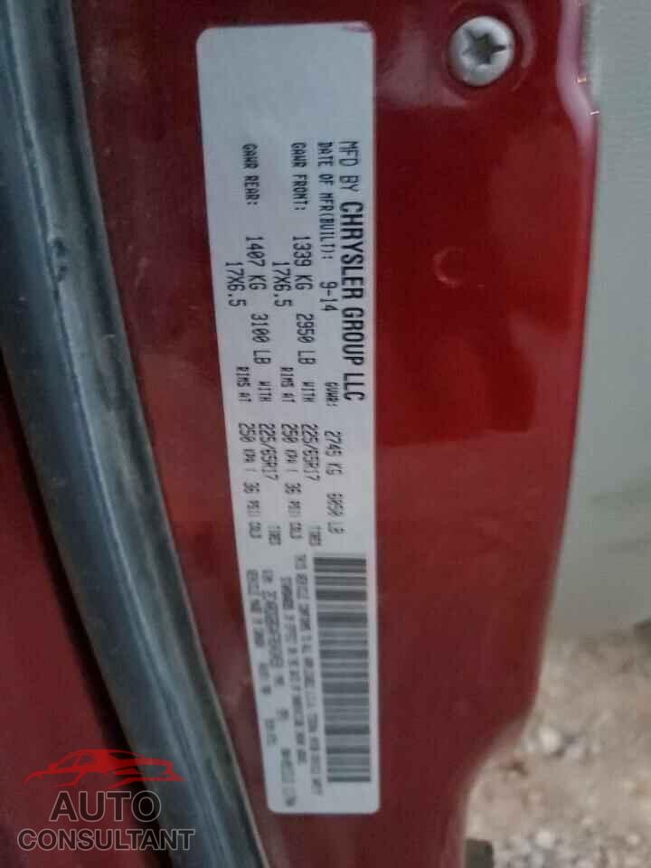 DODGE CARAVAN 2015 - 2C4RDGBG4FR543459