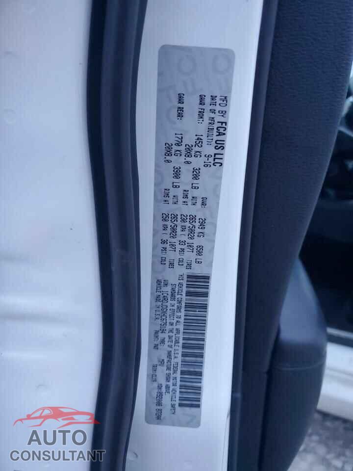 DODGE DURANGO 2017 - 1C4RDJDGXHC675194