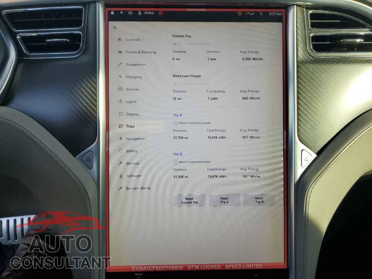 TESLA MODEL S 2013 - 5YJSA1CP8DFP05818