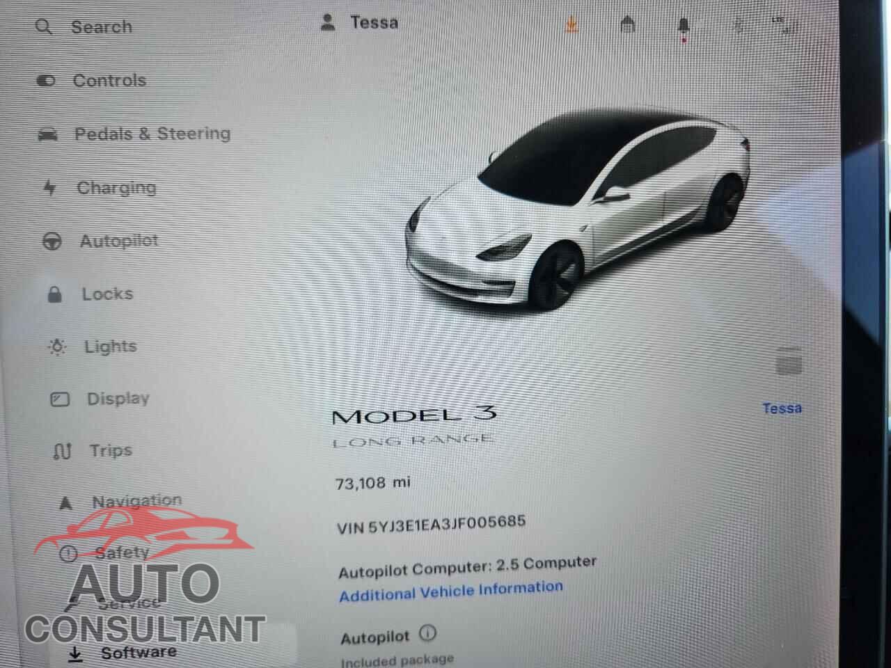 TESLA MODEL 3 2018 - 5YJ3E1EA3JF005685