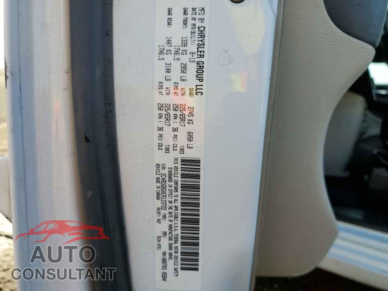 DODGE CARAVAN 2014 - 2C4RDGBGXER123722