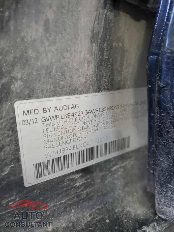AUDI A4 2012 - WAUBFAFLXCA119216