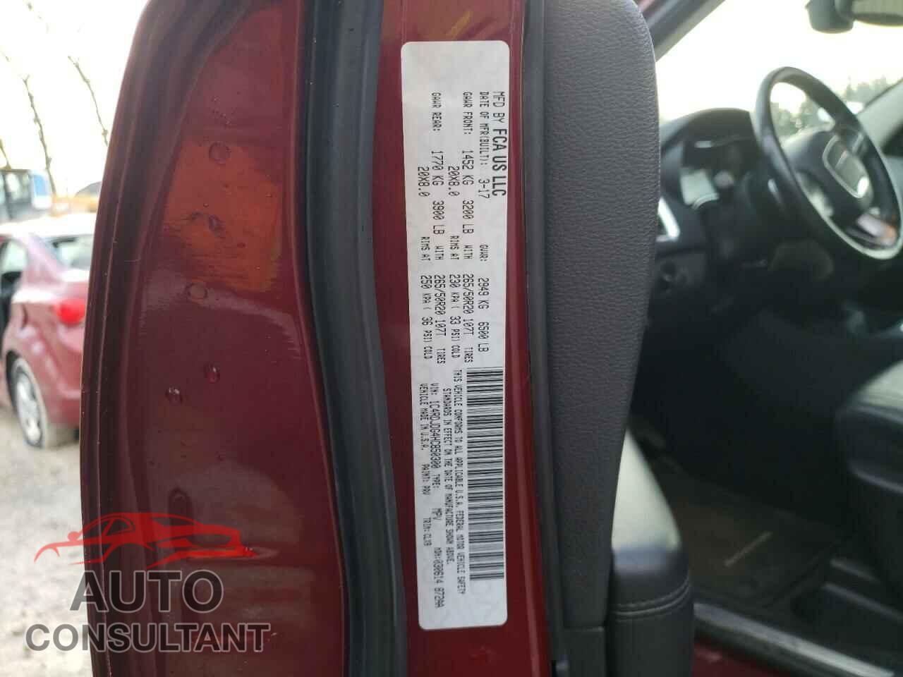 DODGE DURANGO 2017 - 1C4RDJDG4HC850300