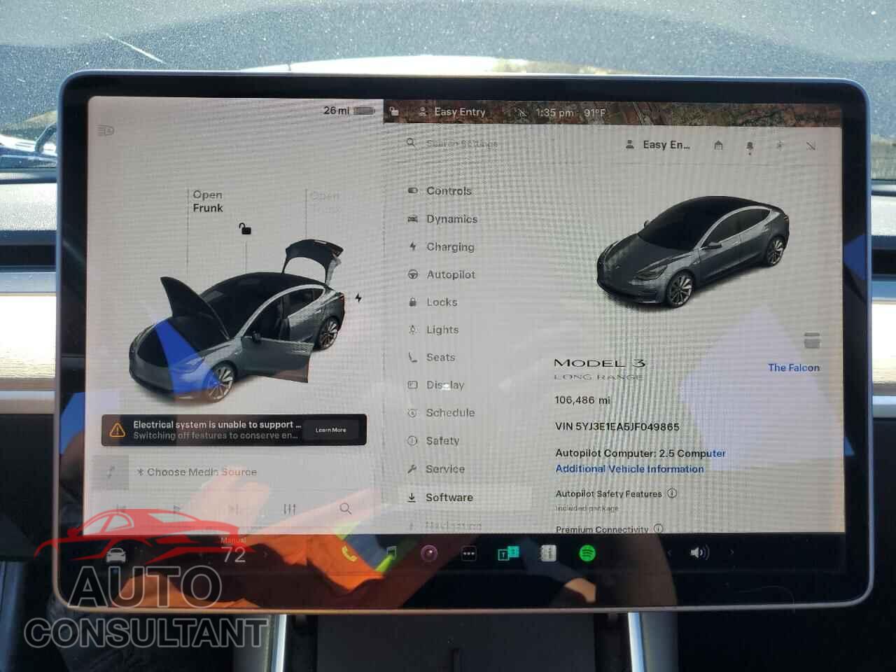 TESLA MODEL 3 2018 - 5YJ3E1EA5JF049865