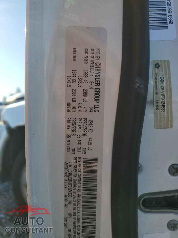 JEEP COMPASS 2015 - 1C4NJCBA1FD124533