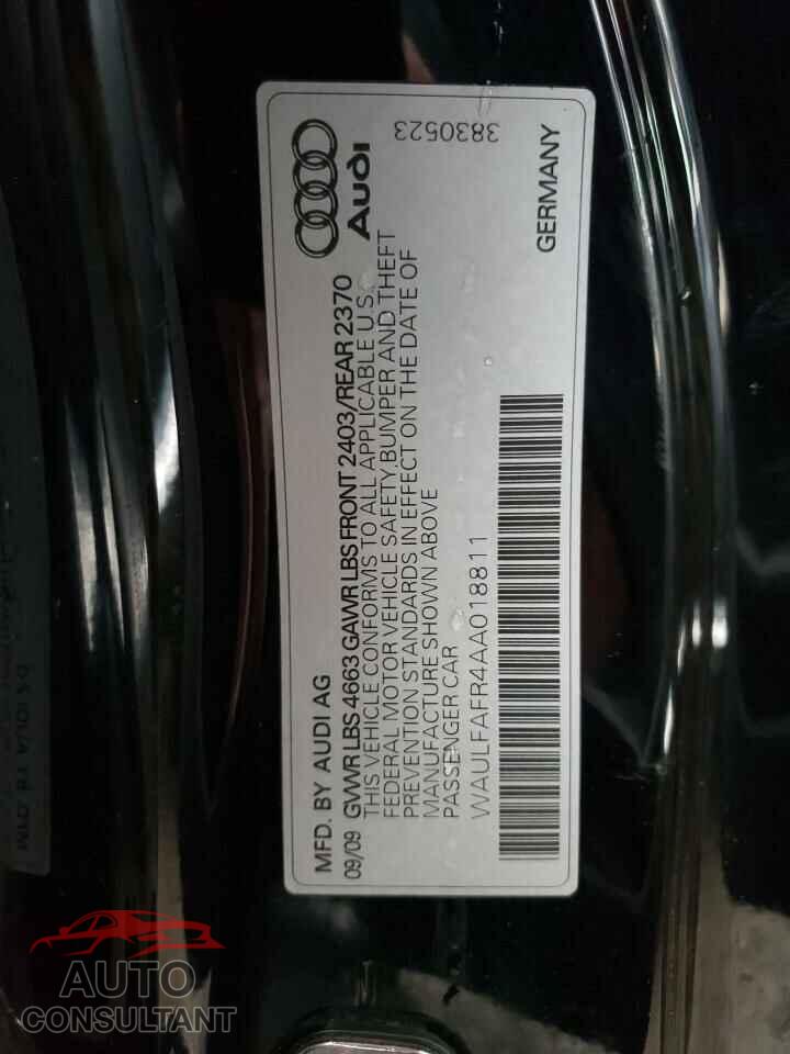 AUDI A5 2010 - WAULFAFR4AA018811