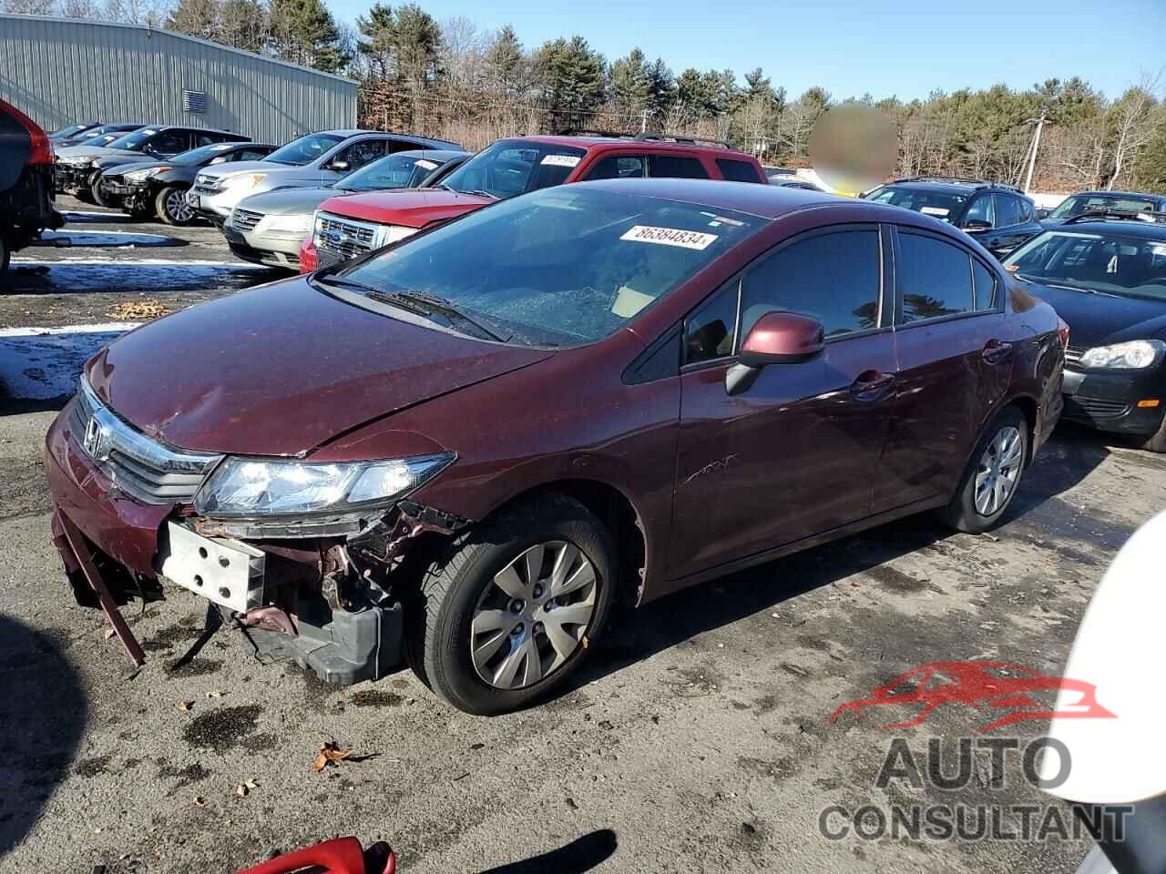HONDA CIVIC 2012 - 2HGFB2F53CH545002