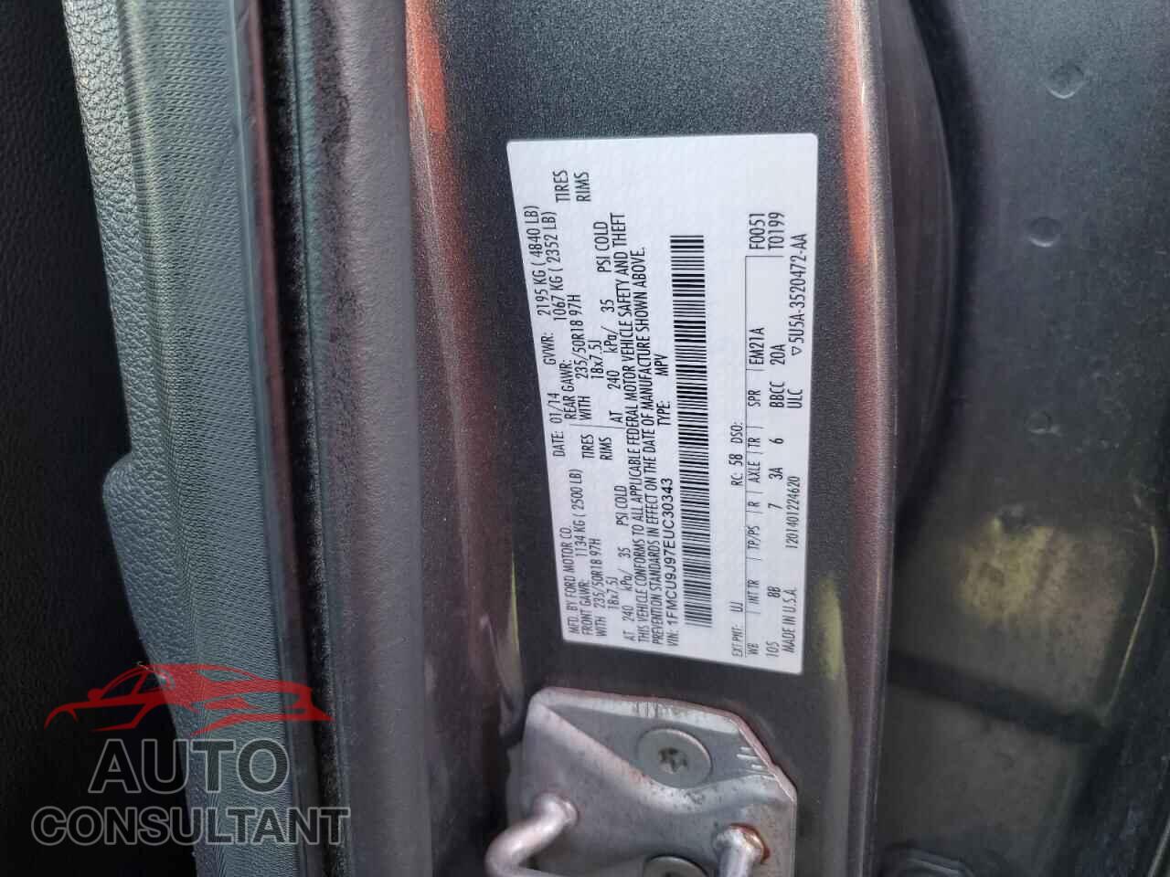 FORD ESCAPE 2014 - 1FMCU9J97EUC30343