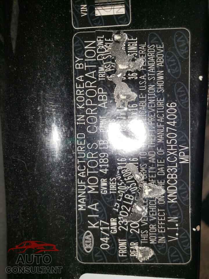 KIA NIRO 2017 - KNDCB3LCXH5074006