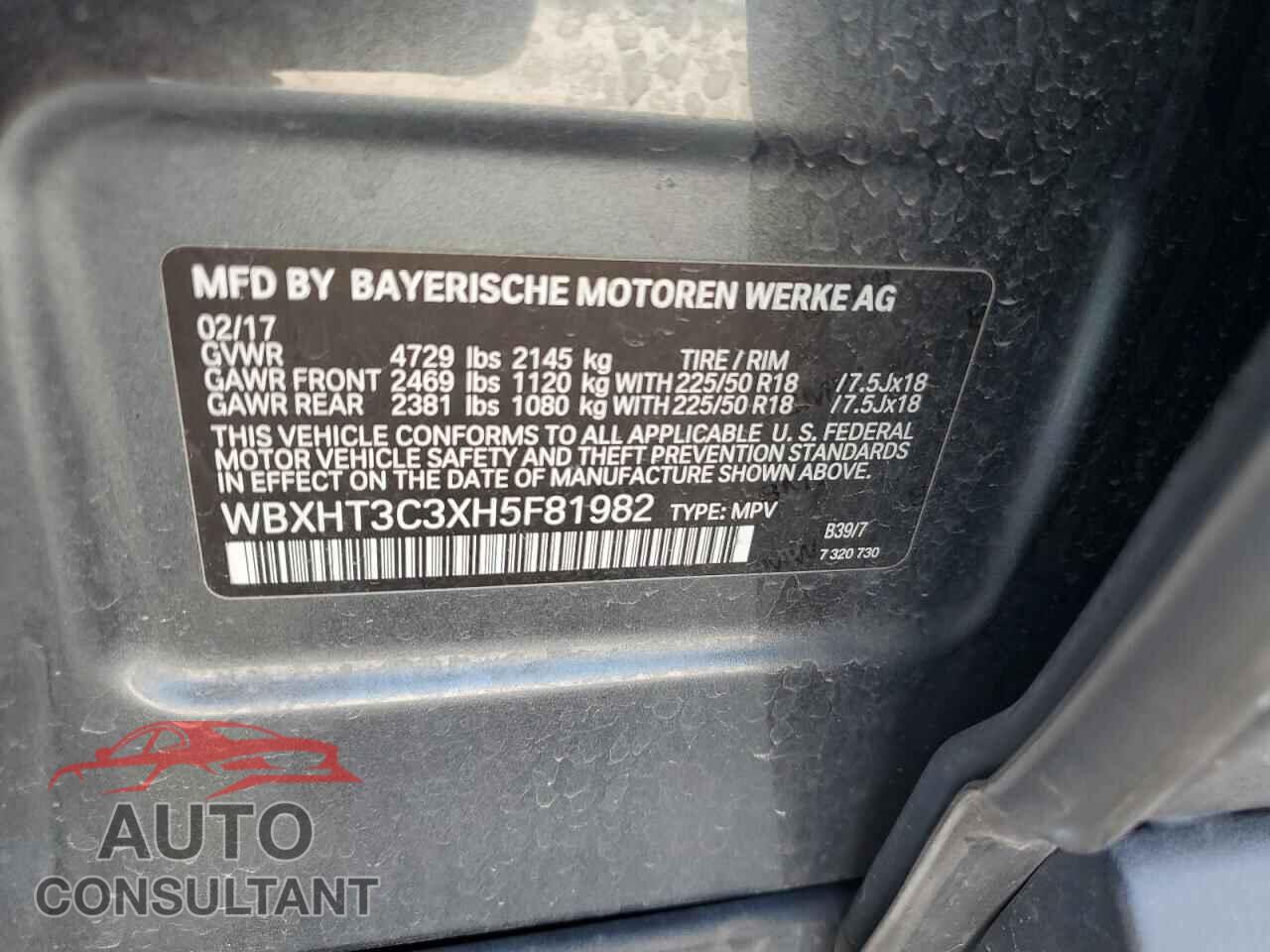 BMW X1 2017 - WBXHT3C3XH5F81982
