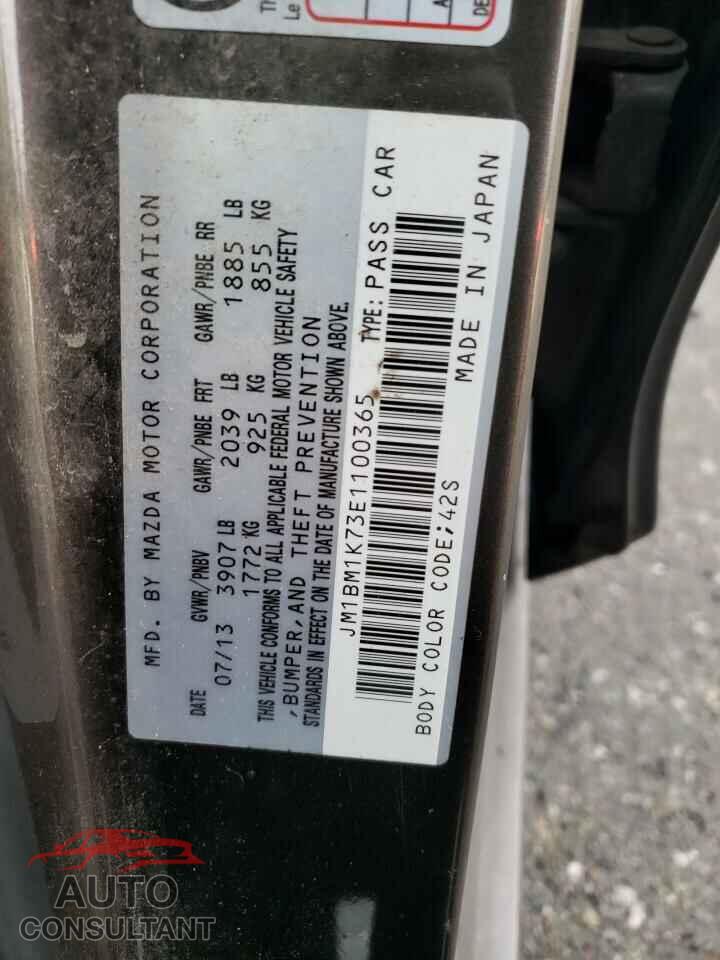 MAZDA 3 2014 - JM1BM1K73E1100365