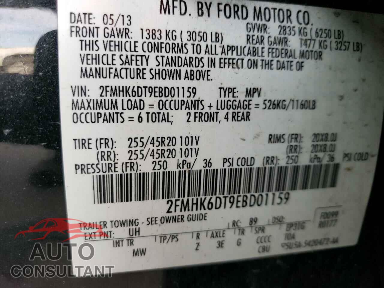 FORD FLEX 2014 - 2FMHK6DT9EBD01159