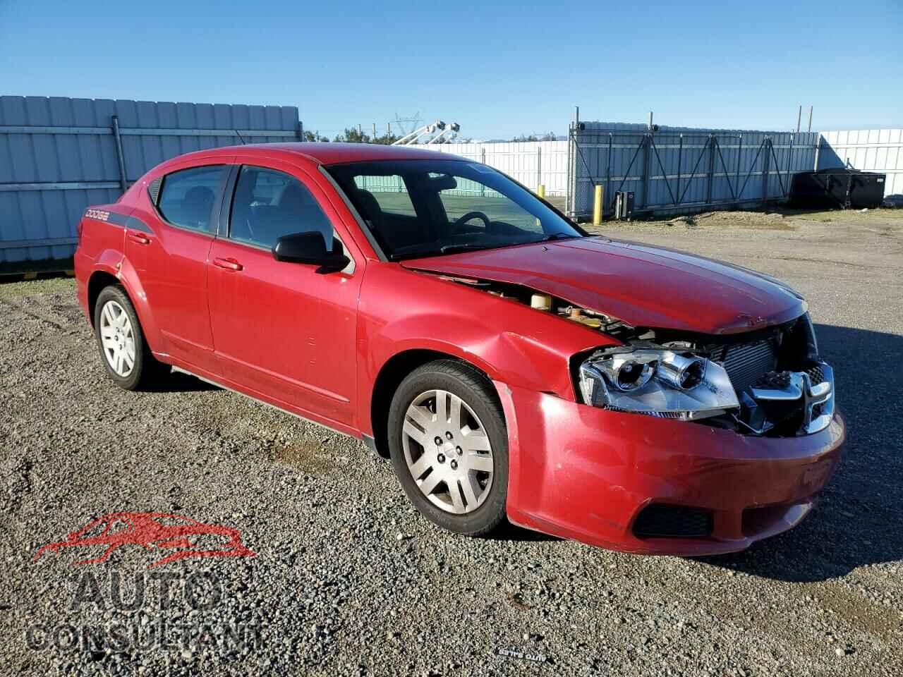 DODGE AVENGER 2012 - 1C3CDZAG6CN310182