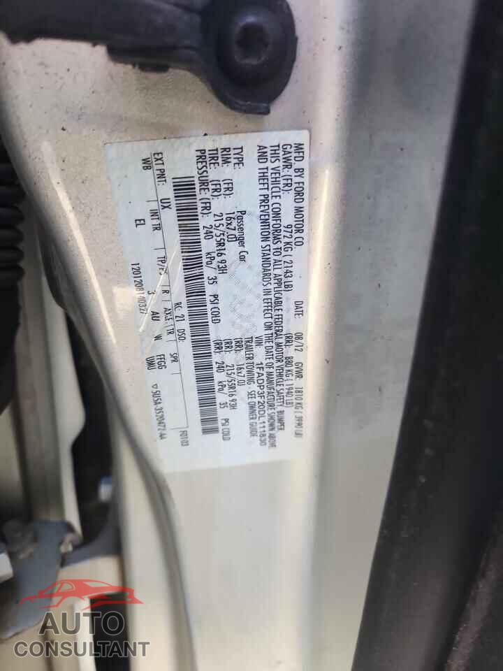 FORD FOCUS 2013 - 1FADP3F20DL111830