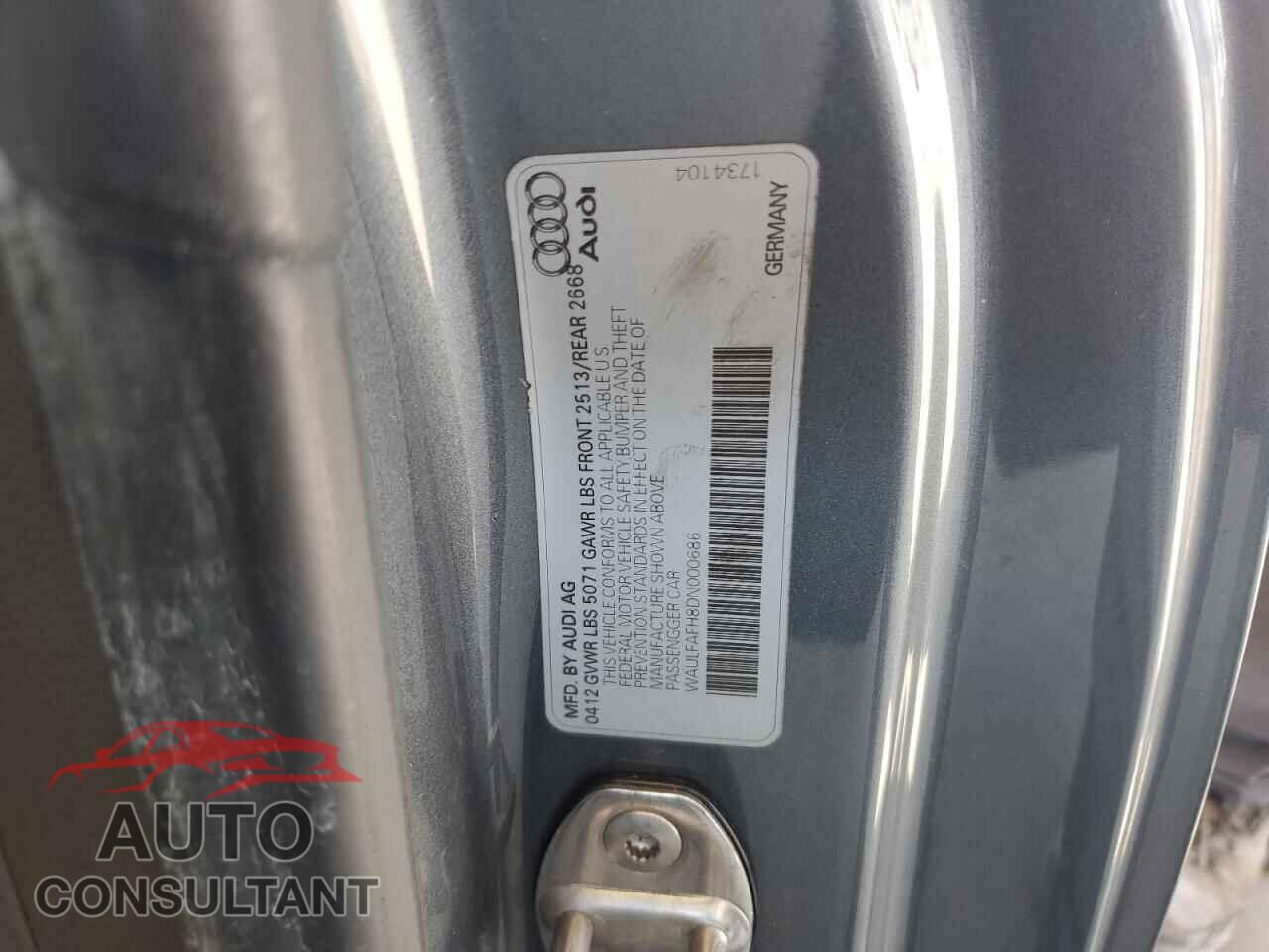 AUDI A5 2013 - WAULFAFH8DN000686