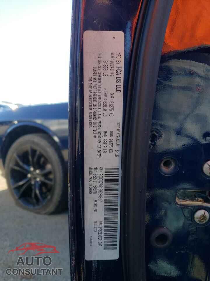DODGE CHALLENGER 2016 - 2C3CDZAG1GH296917