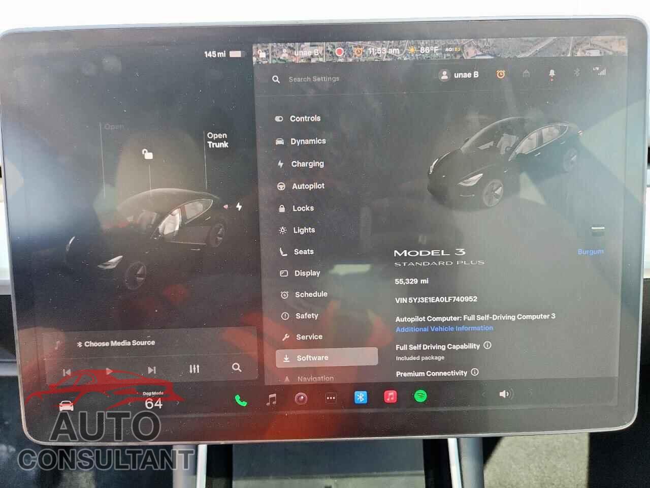 TESLA MODEL 3 2020 - 5YJ3E1EA0LF740952