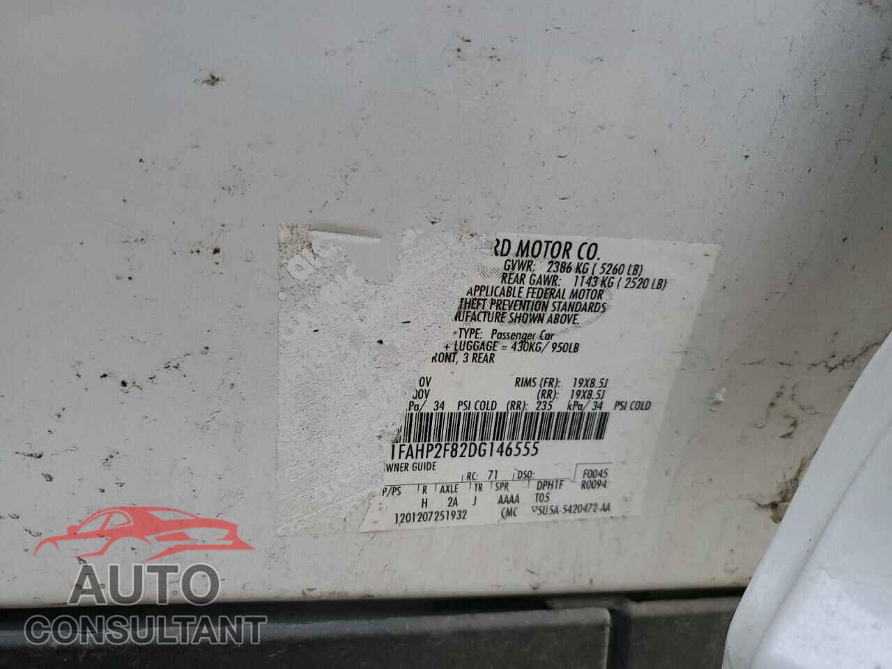 FORD TAURUS 2011 - 1FAHP2FW5BG113304