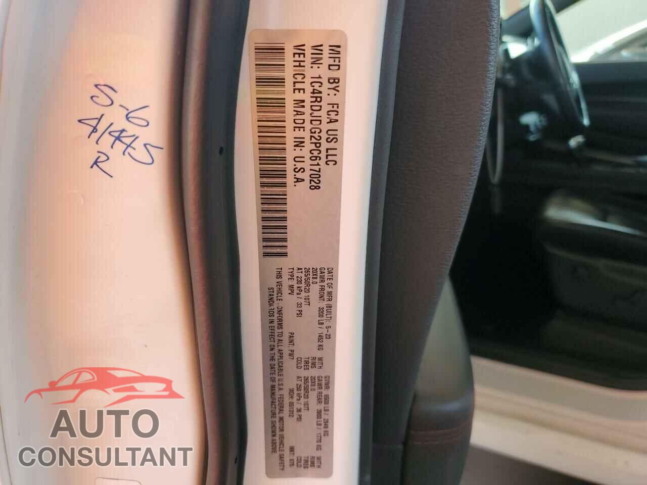 DODGE DURANGO 2023 - 1C4RDJDG2PC617028