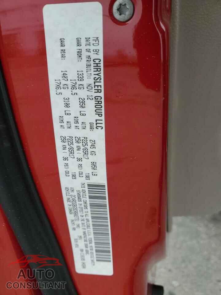 DODGE CARAVAN 2013 - 2C4RDGBG9DR602731