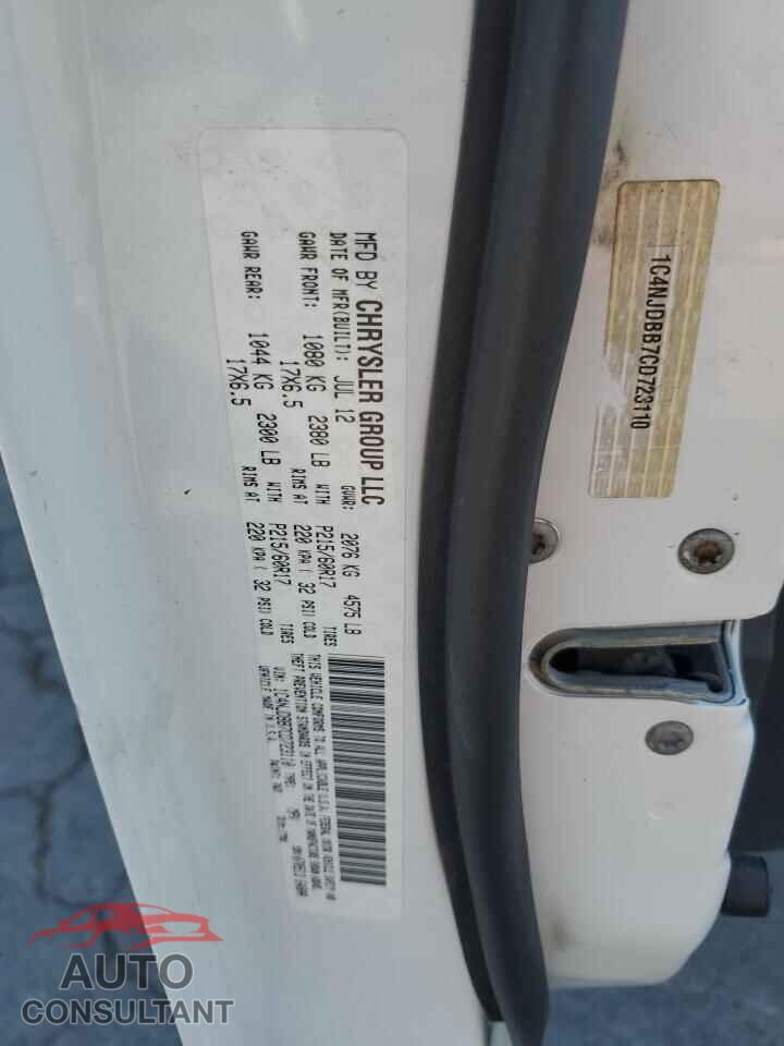 JEEP COMPASS 2012 - 1C4NJDBB7CD723110