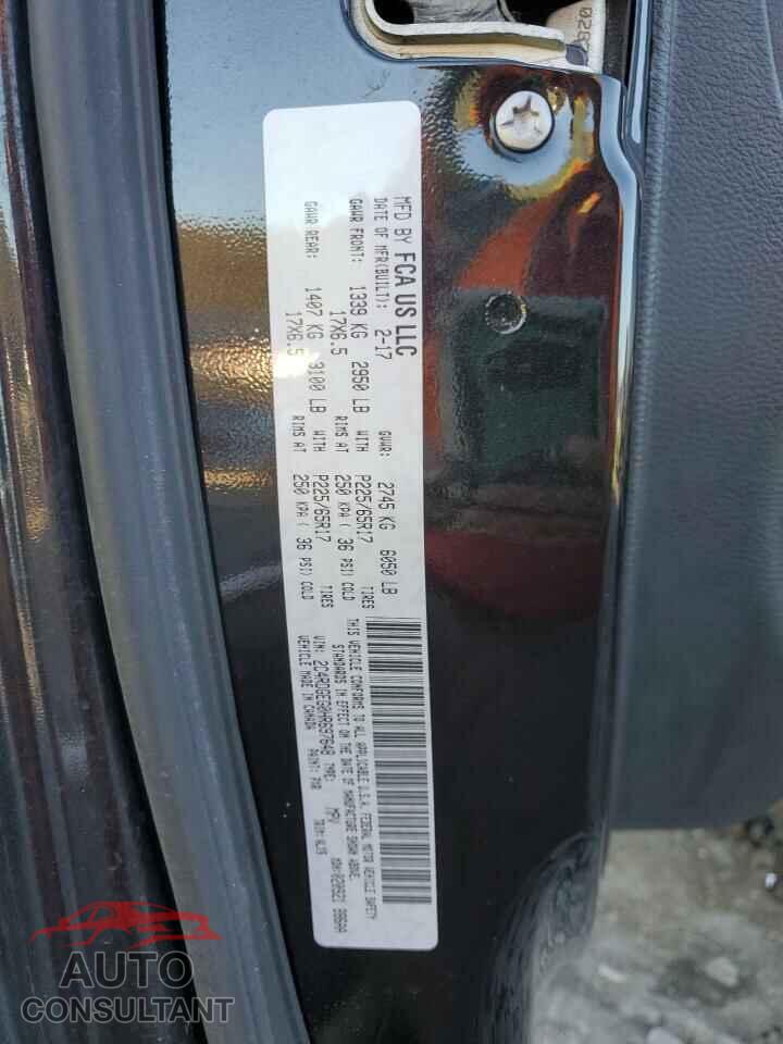 DODGE CARAVAN 2017 - 2C4RDGEG0HR697648