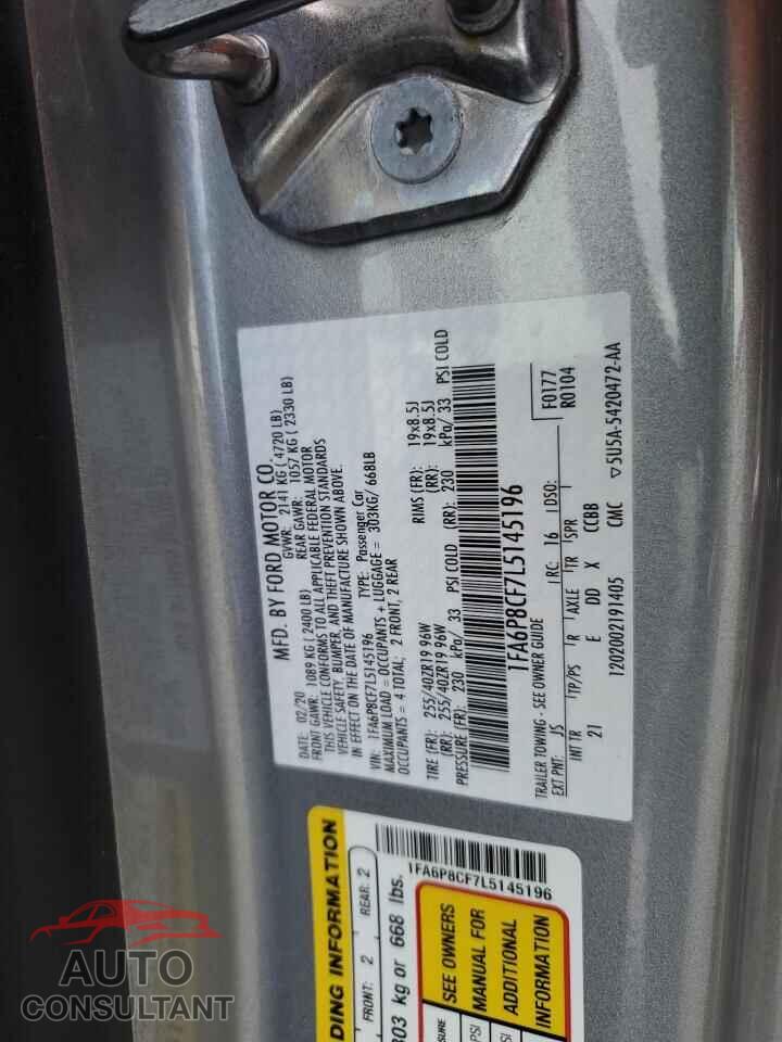 FORD MUSTANG 2020 - 1FA6P8CF7L5145196