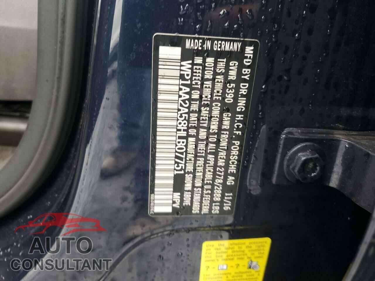 PORSCHE MACAN 2017 - WP1AA2A58HLB07751