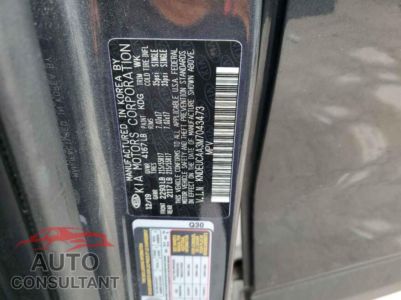 KIA SELTOS 2021 - KNDEUCAA3M7043473