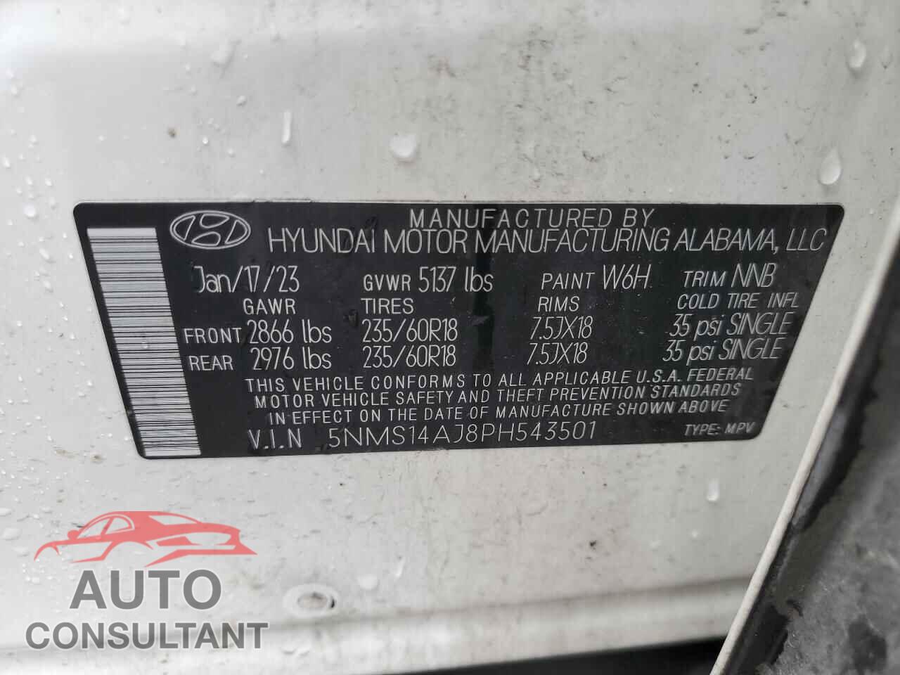 HYUNDAI SANTA FE 2023 - 5NMS14AJ8PH543501