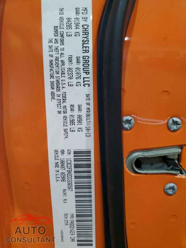 DODGE DART 2013 - 1C3CDFBA2DD336567