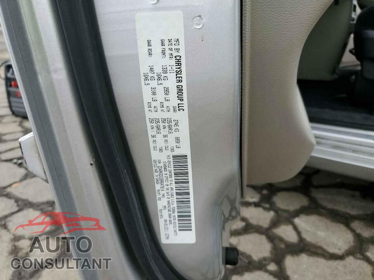 DODGE CARAVAN 2011 - 2D4RN3DG3BR647814