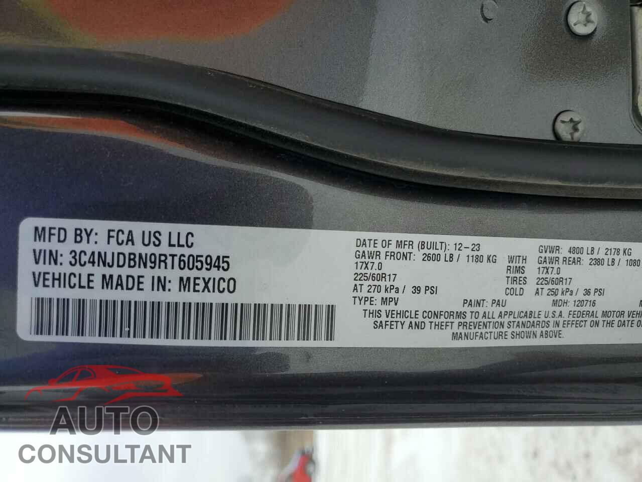 JEEP COMPASS 2024 - 3C4NJDBN9RT605945