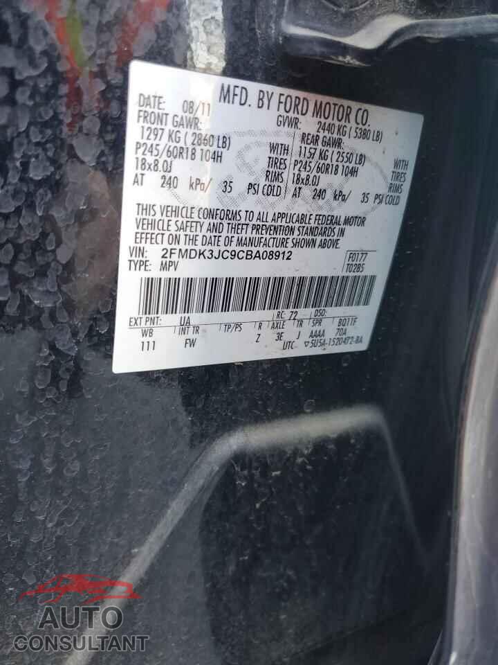 FORD EDGE 2012 - 2FMDK3JC9CBA08912