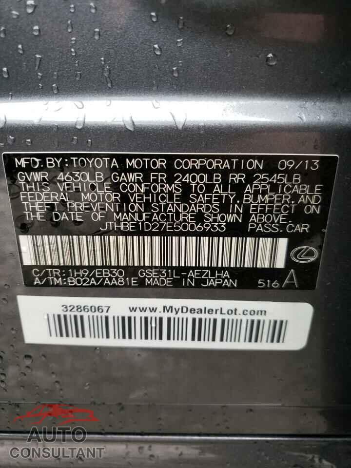 LEXUS IS 2014 - JTHBE1D27E5006933