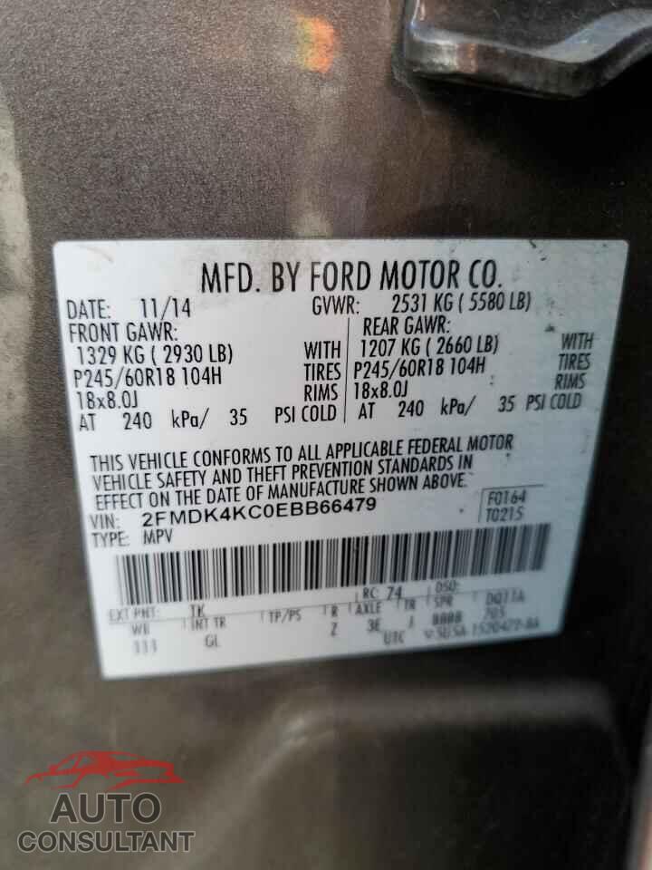 FORD EDGE 2014 - 2FMDK4KC0EBB66479