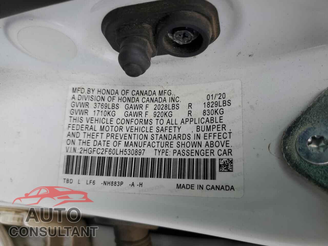 HONDA CIVIC 2020 - 2HGFC2F60LH530897